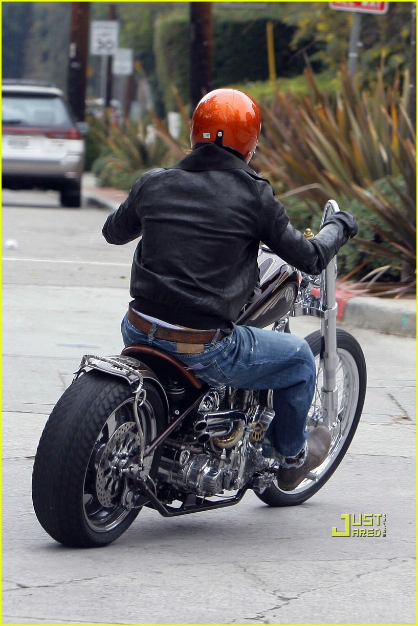 Brad Pitt is Motorcycle Man: Photo 942711 Brad Pitt Pictures Just Jared