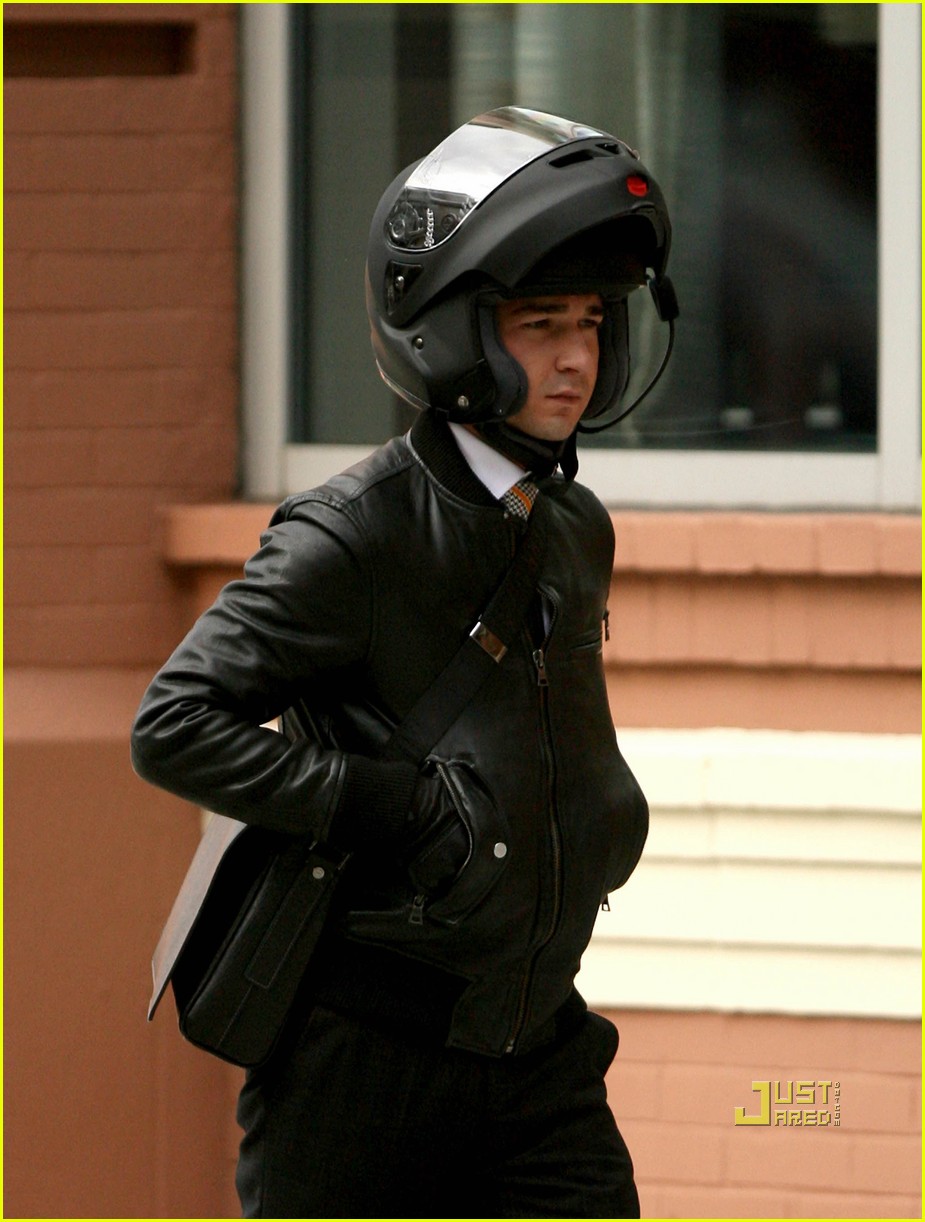 shia labeouf motorcycle wall street