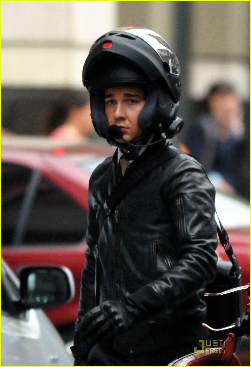 shia labeouf motorcycle wall street