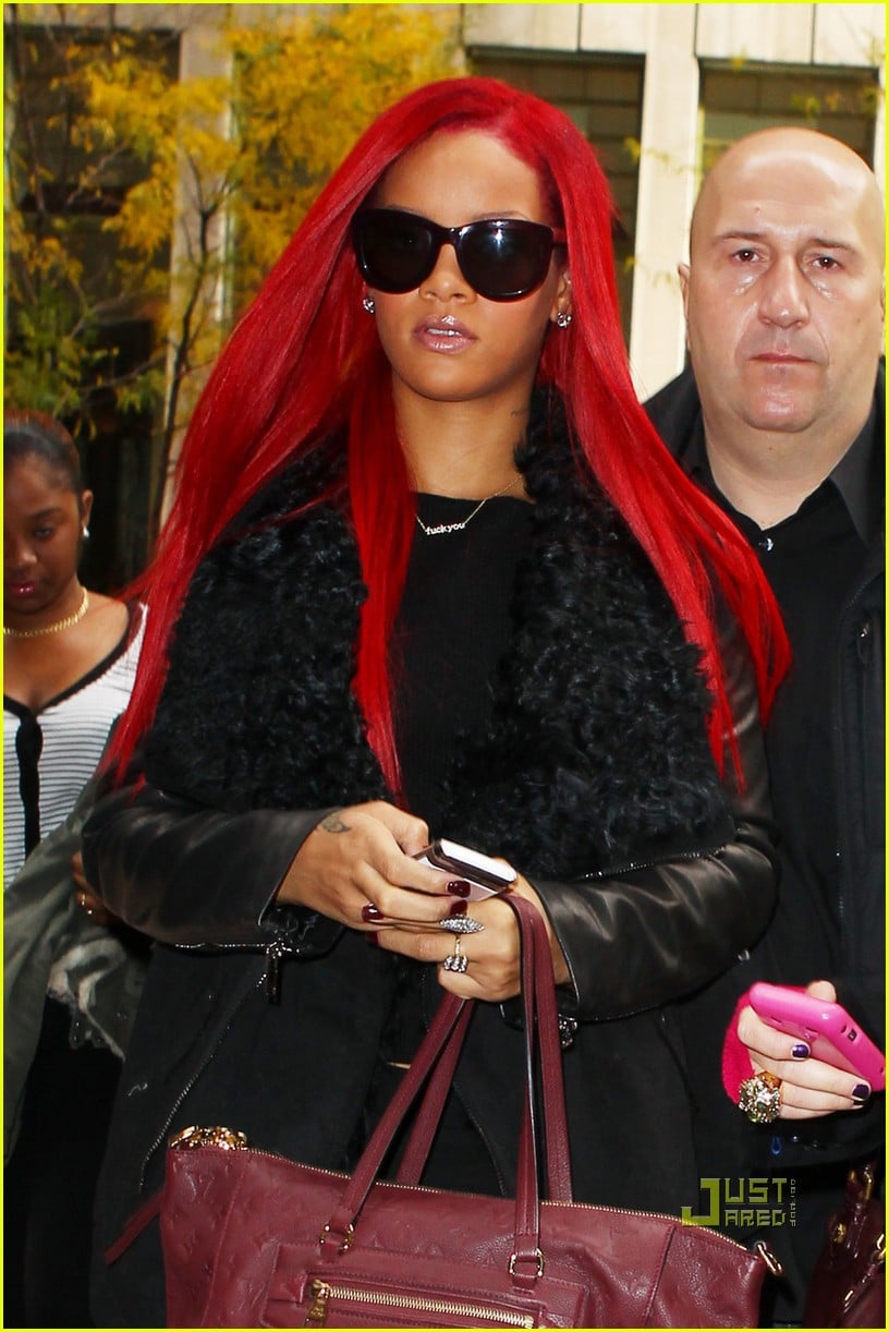 Rihanna S New Do Long Red Hair Photo 2495685 Rihanna