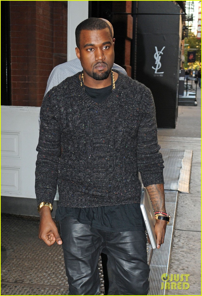 Kanye West Snakeskin Backpack in NYC Photo 2596229 Kanye West