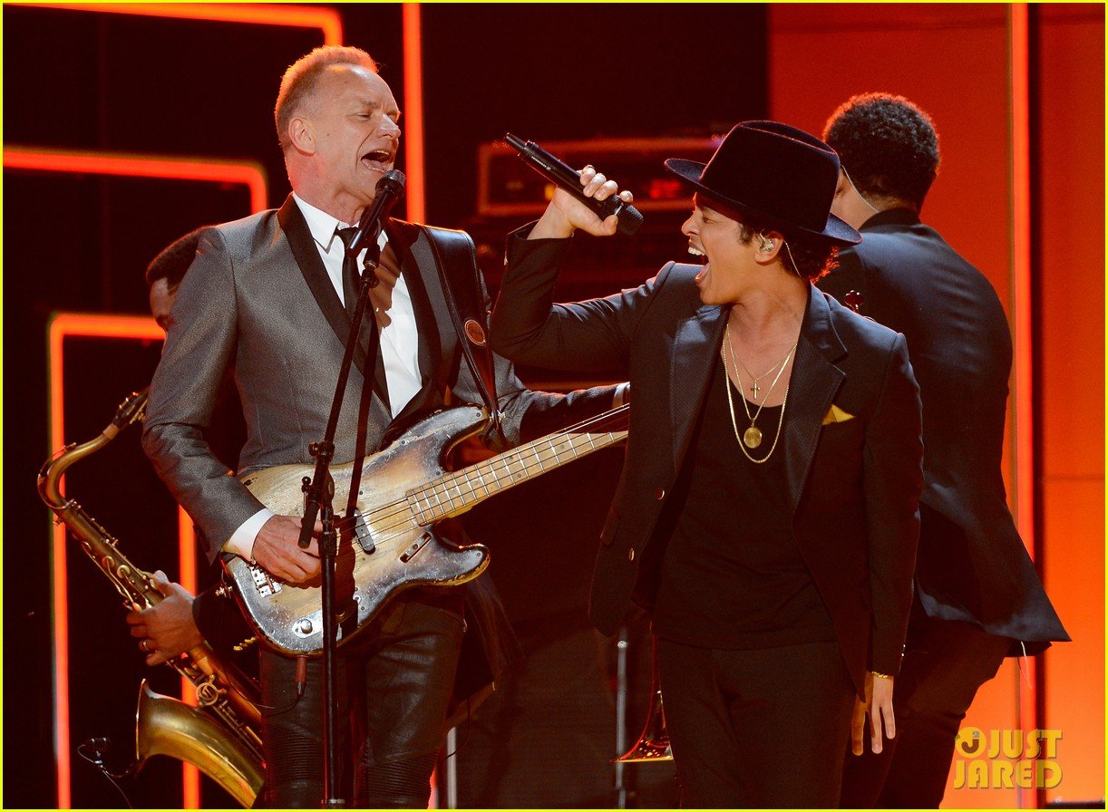 Bruno Mars & Sting Grammys 2013 Performance WATCH NOW! Photo