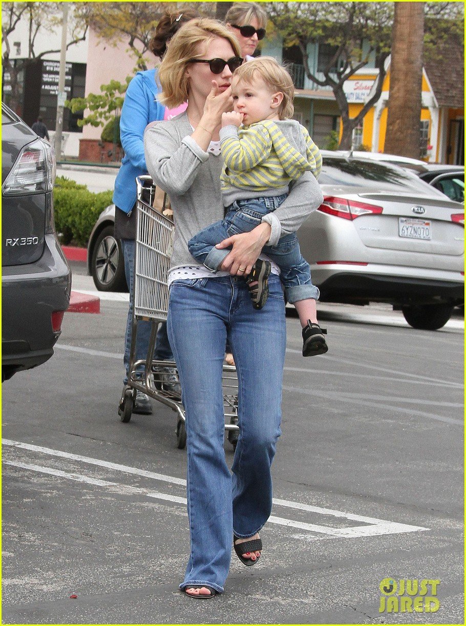 Baby Xander Grabs January Jones' Sunglasses Off Her Face! Photo