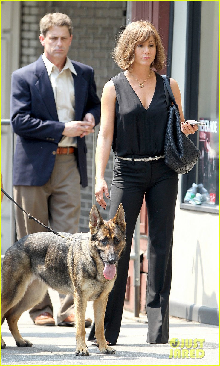 Jennifer Aniston Films with Dog, Gets Visit From Justin Theroux!: Photo