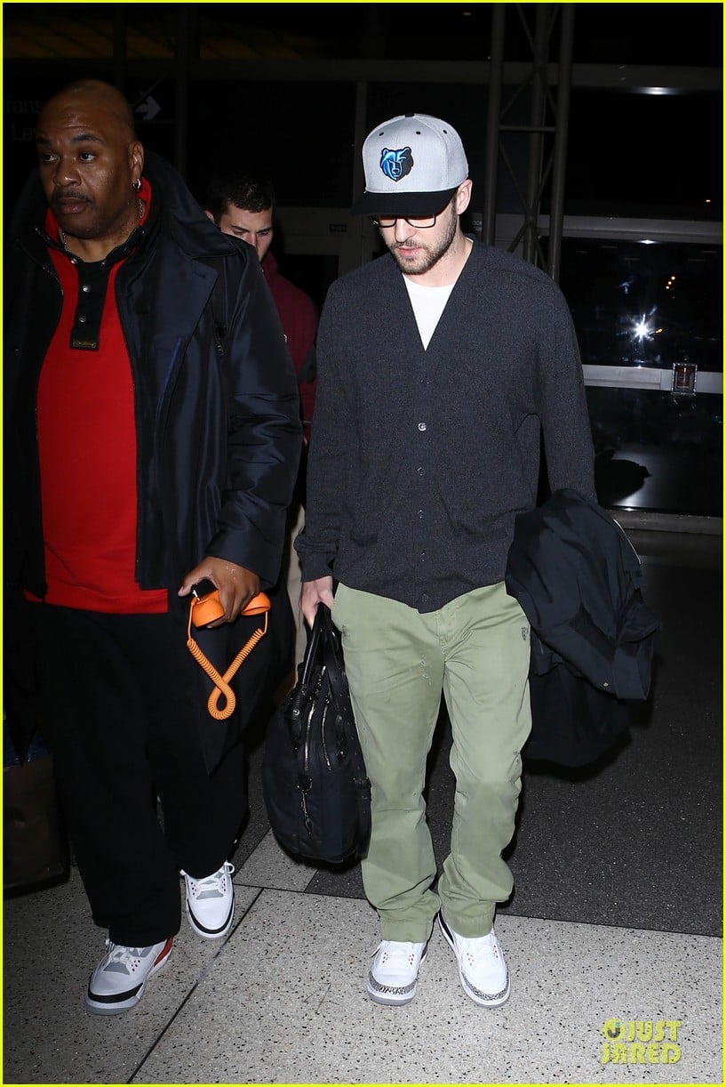 Justin Timberlake Supports Memphis Grizzlies at LAX ...