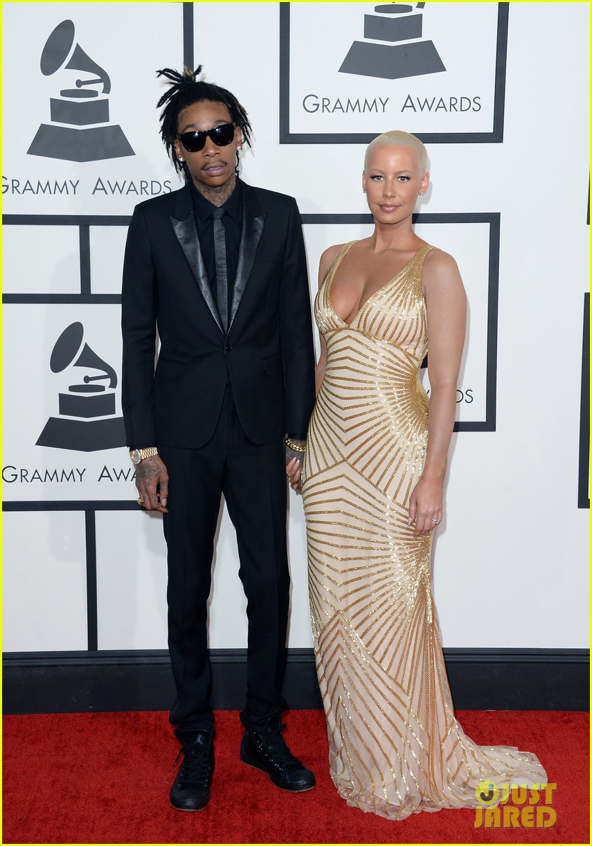 Wiz Khalifa & Amber Rose - Grammys 2014 Red Carpet : Photo ...
