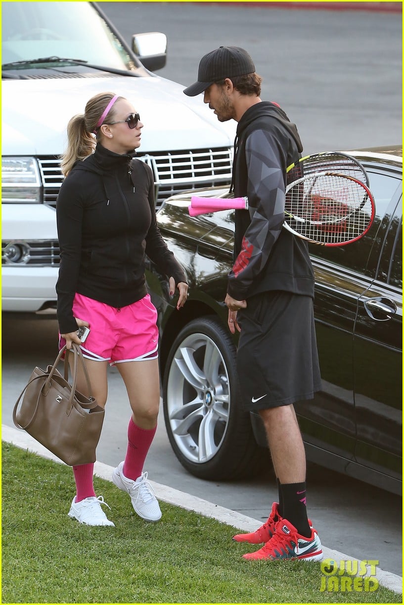 Kaley Cuoco & Ryan Sweeting Compete in Tennis Match, End Game with a