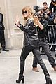 dakota johnson sexy leather outfit at chanel show 08