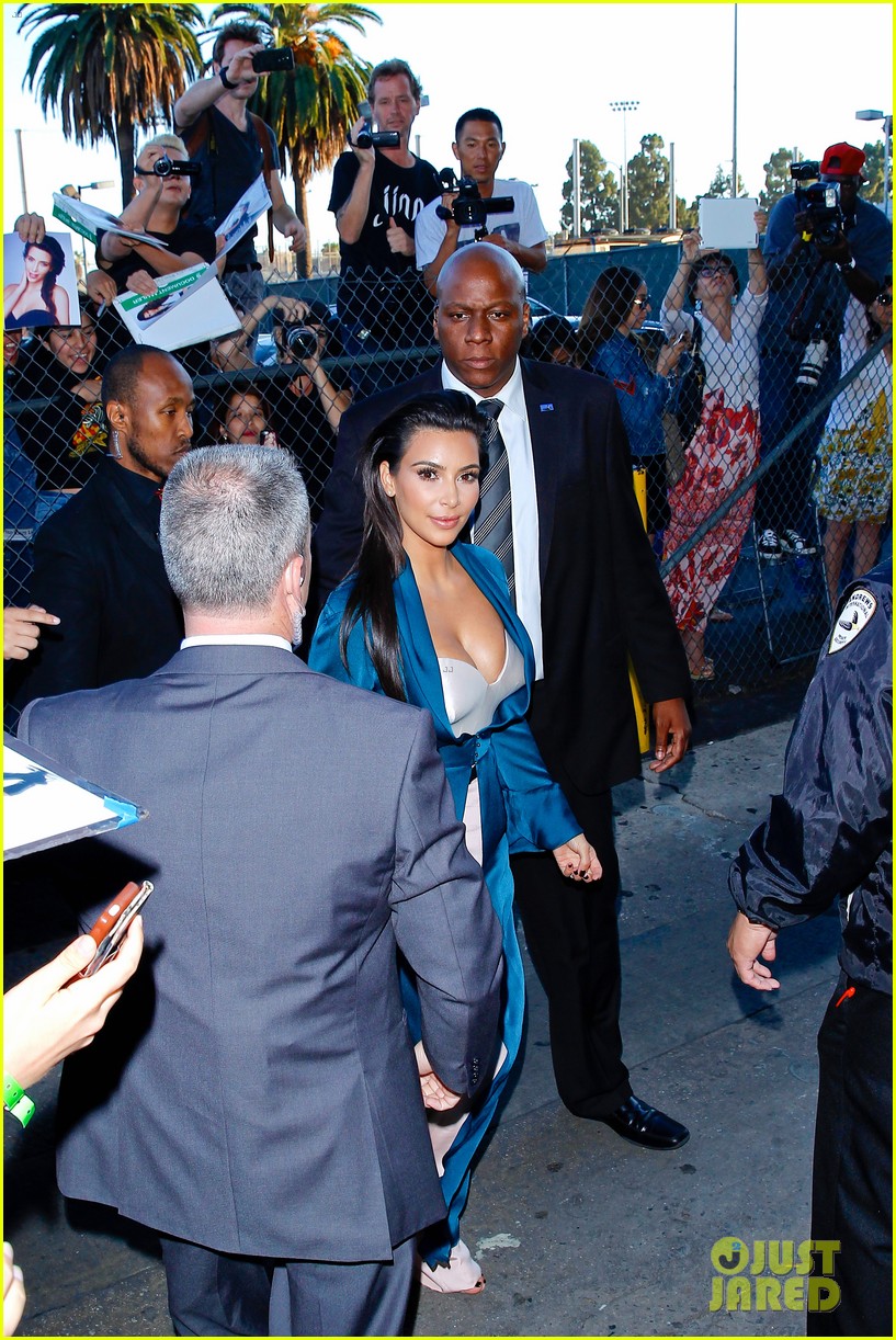 Kim Kardashian Competes in Diaper Changing Contest for 'Jimmy Kimmel