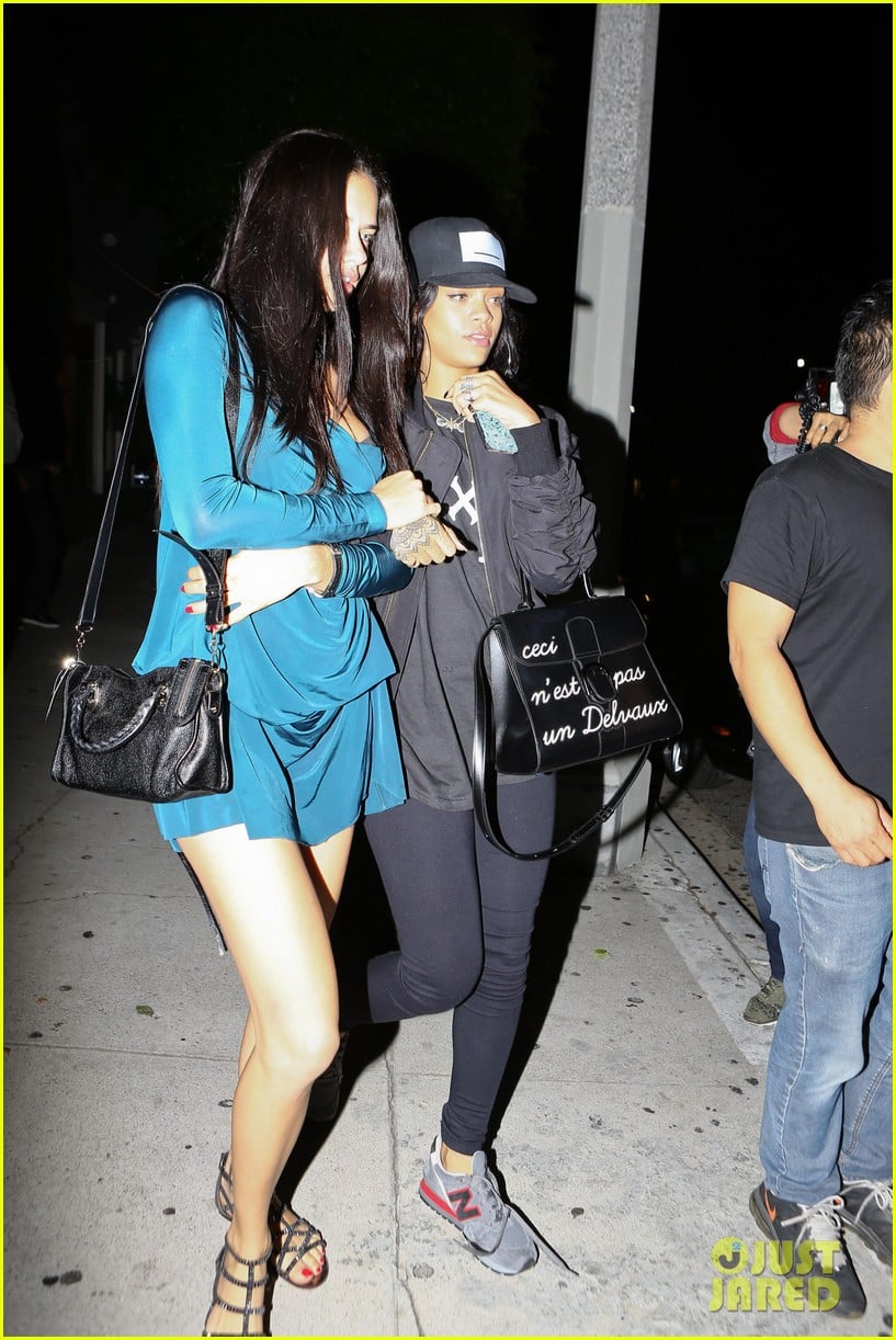 Rihanna Has A Girls Night Out with Adriana Lima at KOI After Final