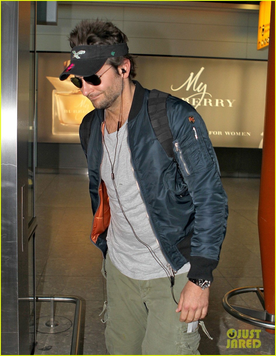 Bradley Cooper Rocks A Visor Spiked Hair For London Landing