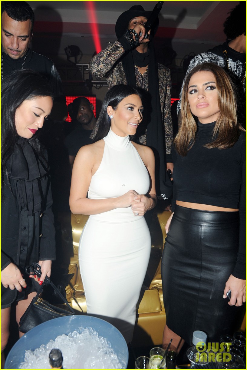 Kim Kardashian Parties with French Montana & Surprises the Troops in