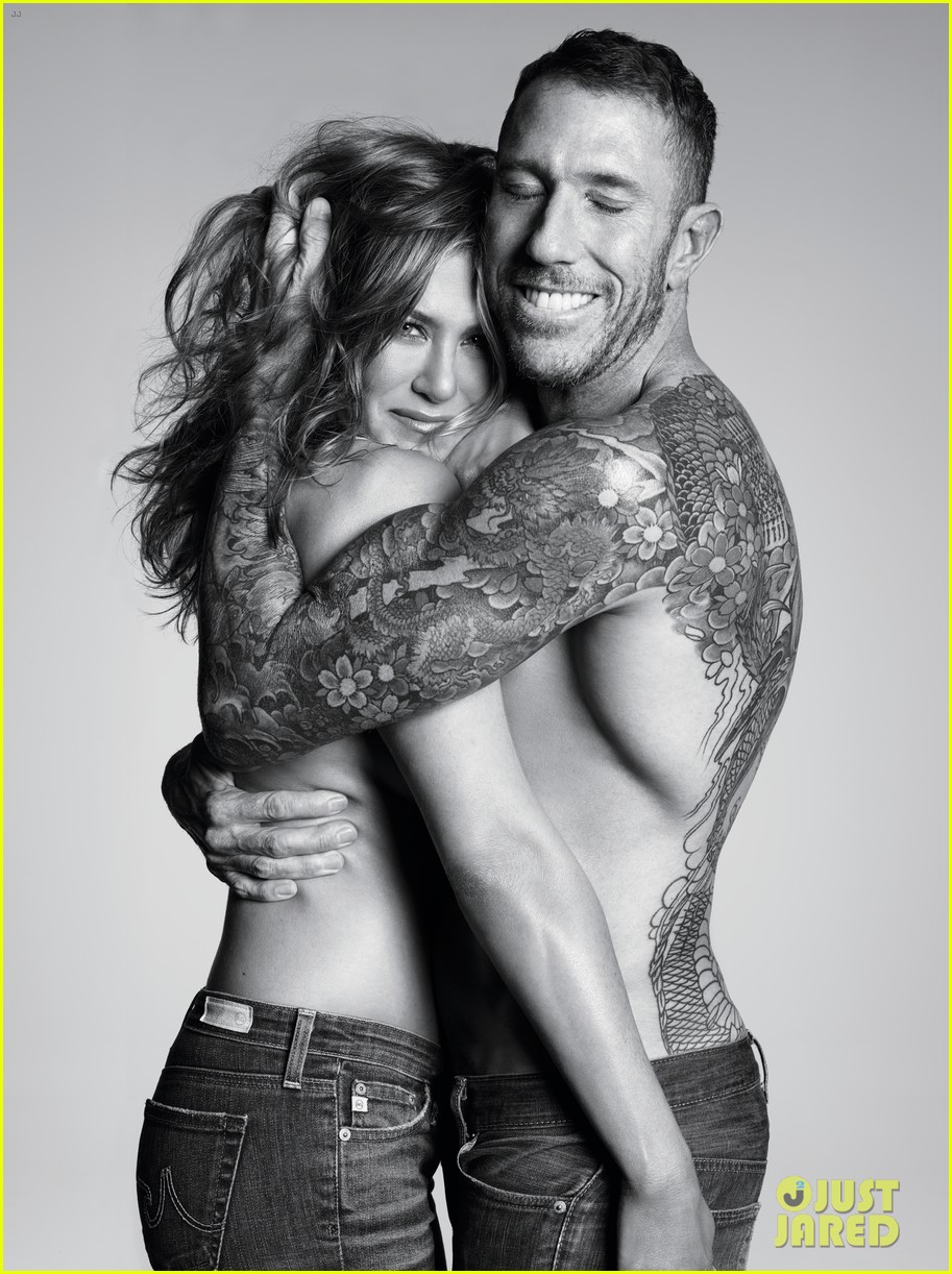 Jennifer Aniston Goes Topless With Her Hairstylist For Allure