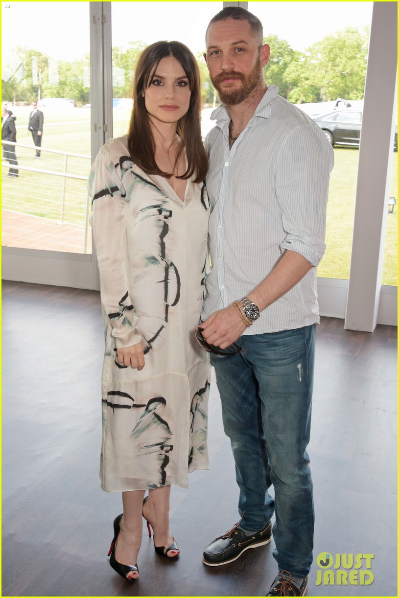 Tom Hardy & Wife Charlotte Riley Cozy Up While Watching Prince Harry