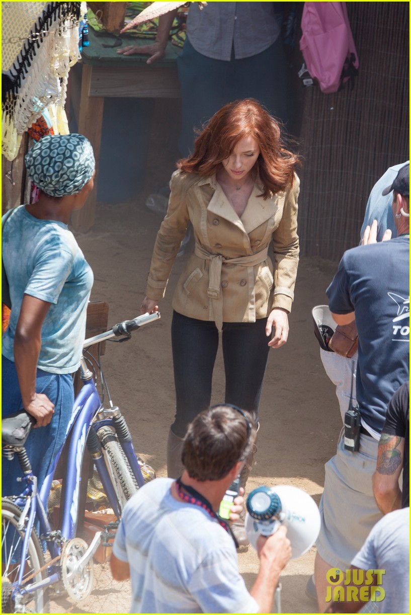 Scarlett Johansson Performs Motorcycle Stunt For Captain America