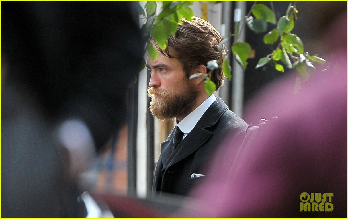 Charlie Hunnam Robert Pattinson Suit Up Sport Facial Hair On