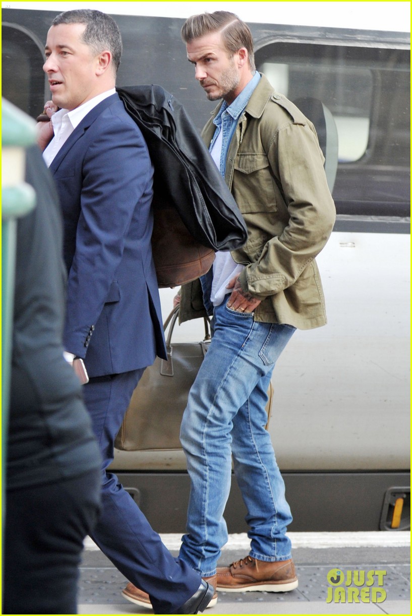 david beckham blue jeans