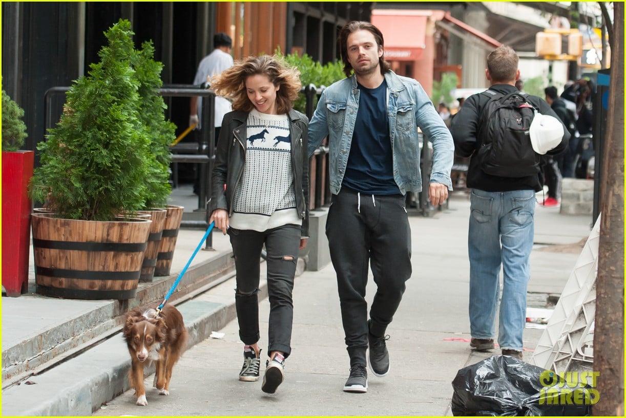 Sebastian Stan & Girlfriend Margarita Levieva Stroll Through NYC With