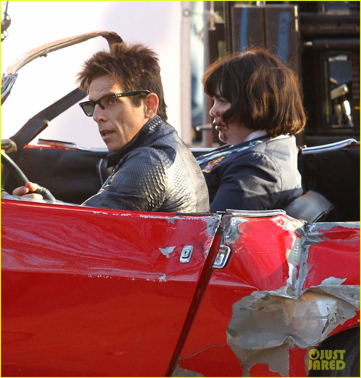 Ben Stiller Films a Car Crash Scene for 'Zoolander 2' in NYC Photo