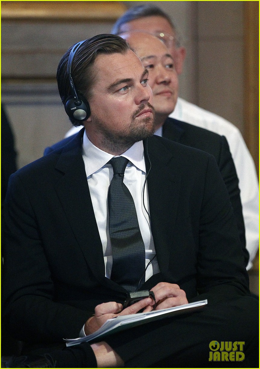 Leonardo DiCaprio & His Dad Attend Climate Change Summit: Photo 3523253