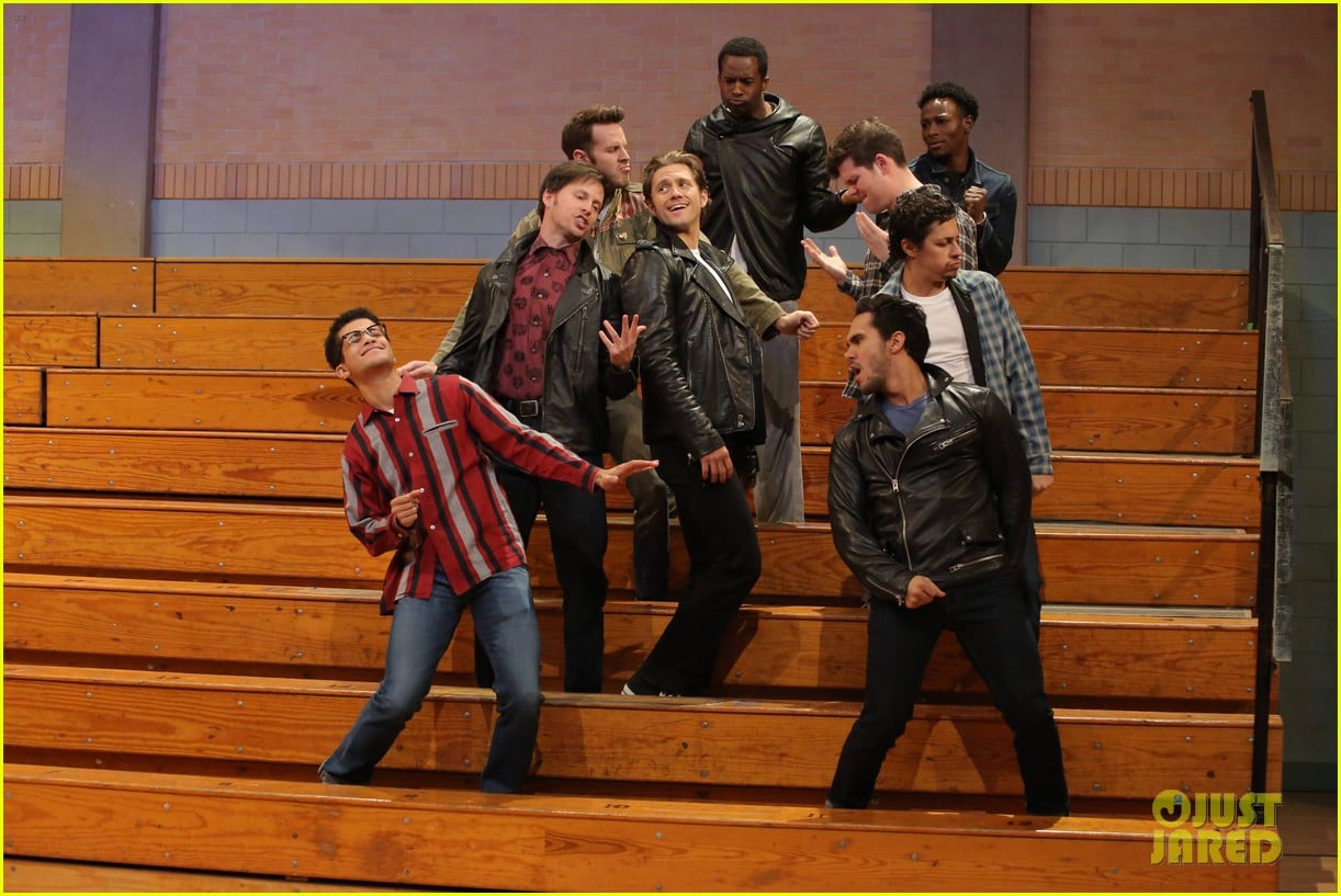 Aaron Tveit & Carlos PenaVega Get Ready To Race In 'Grease Live' BTS