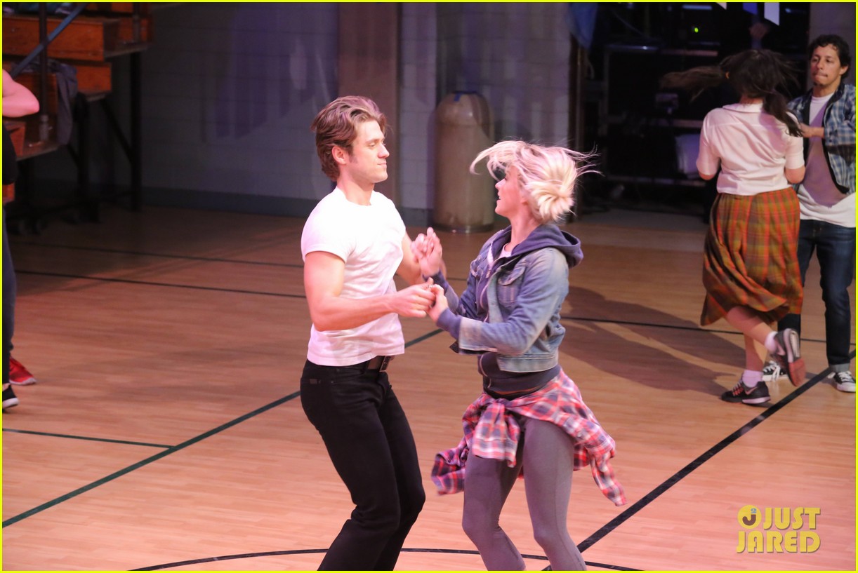 Aaron Tveit & Carlos PenaVega Get Ready To Race In 'Grease Live' BTS