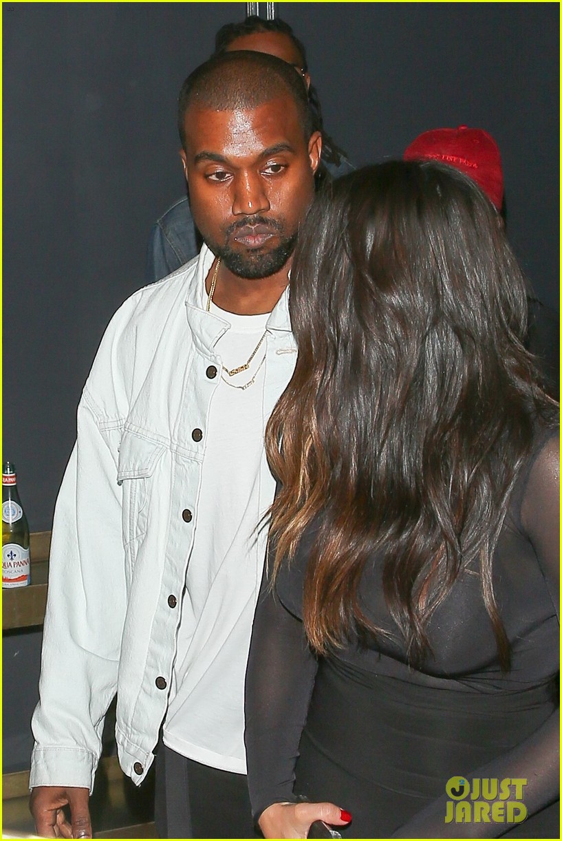 Kim Kardashian & Kanye West Party With Justin Bieber After His Staples