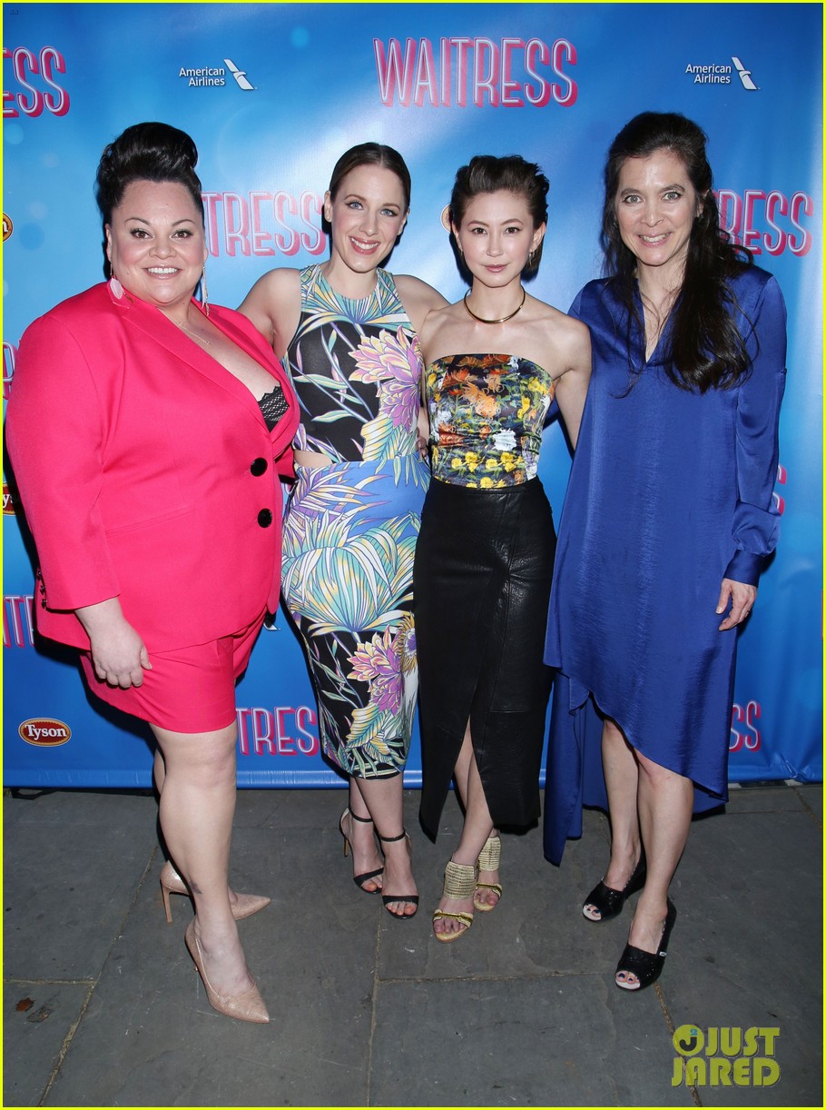 Sara Bareilles Celebrates Waitress Broadway Opening Night Photo 3639654 Jessie Mueller Keala Settle Kimiko Glenn Sara Bareilles Pictures Just Jared 2