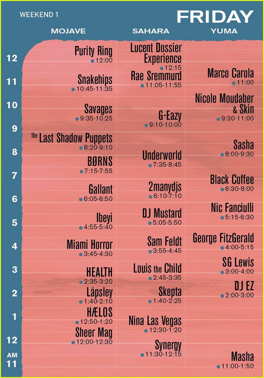 Coachella 2016 Set Times & Schedule Info Revealed! Photo 3631769