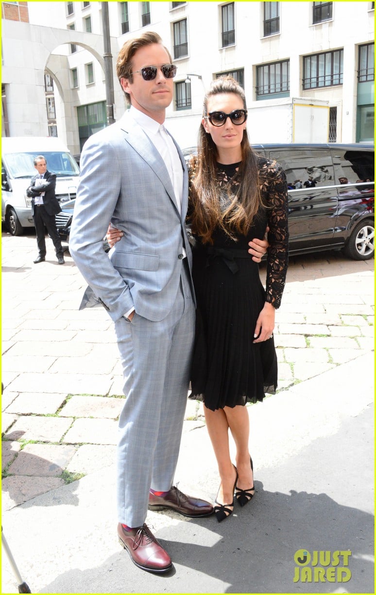 Armie Hammer & Luke Evans Sit Front Row for 'Salvatore Ferragamo' Show