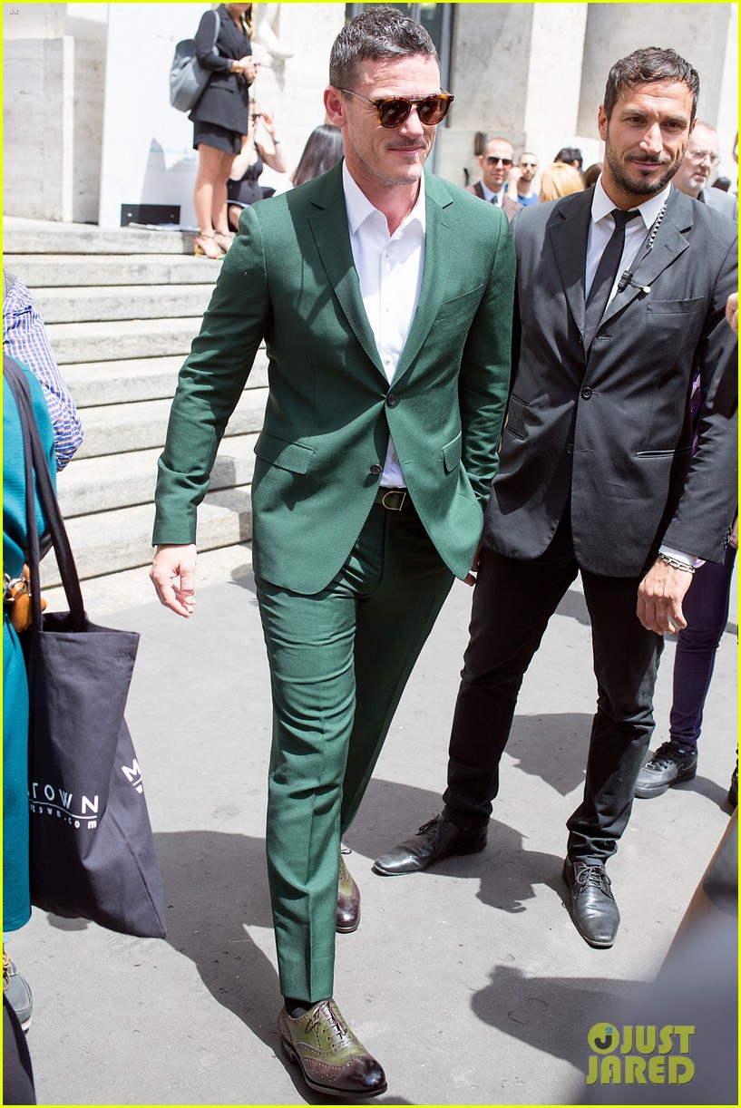 Armie Hammer & Luke Evans Sit Front Row for 'Salvatore Ferragamo' Show