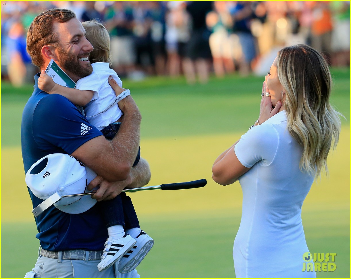 Dustin Johnson Celebrates US Open Win with Fiancee Paulina Gretzky