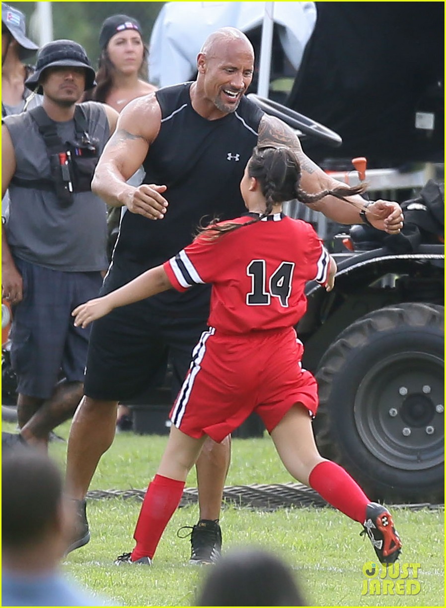 Dwayne Johnson Gets Pumped for 'Fast 8' Soccer Scene: Photo 3701214