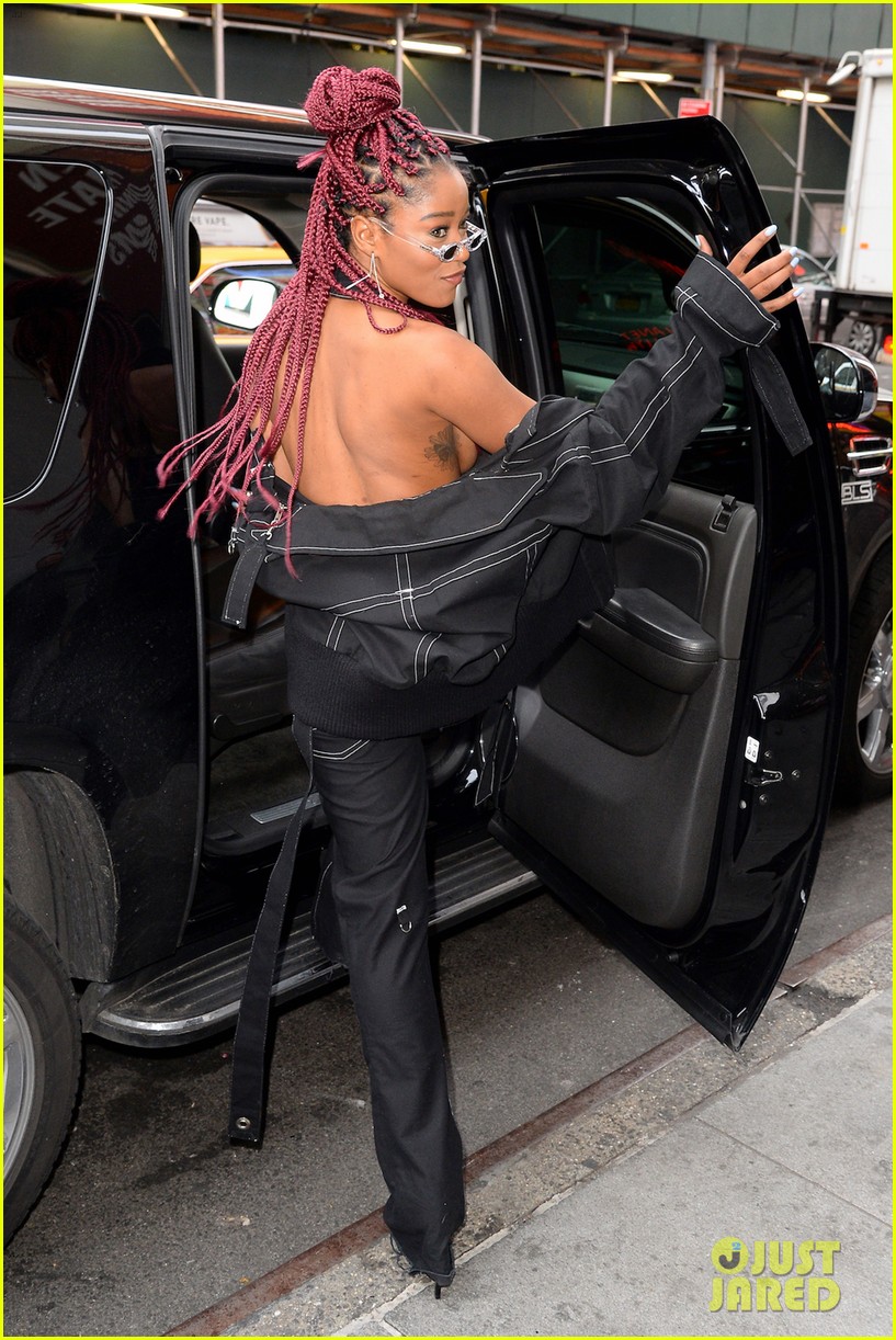 Keke Palmer is showing off a lot of herself in a sheer top that exposed her...