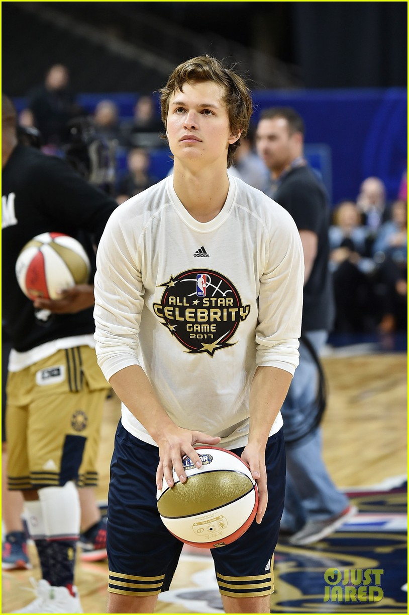 Ansel Elgort &amp; Anthony Mackie Face Off in NBA AllStar