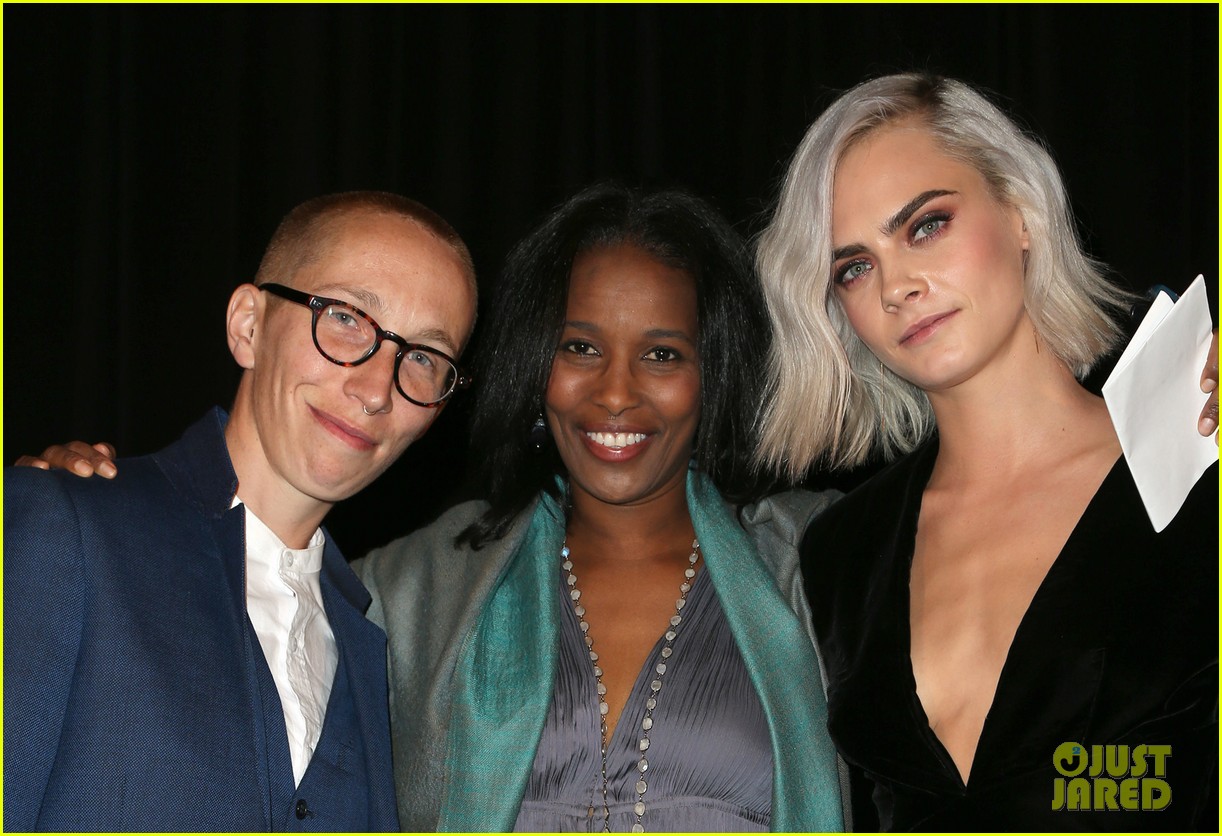 Cara Delevingne Accepts Amber Heard's Award at Unite4: Humanity Gala