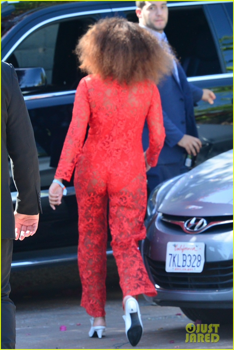 Solange Knowles Rocks Red Lace Jumpsuit at Coachella 2017 Photo 3886751 2017 Coachella Music