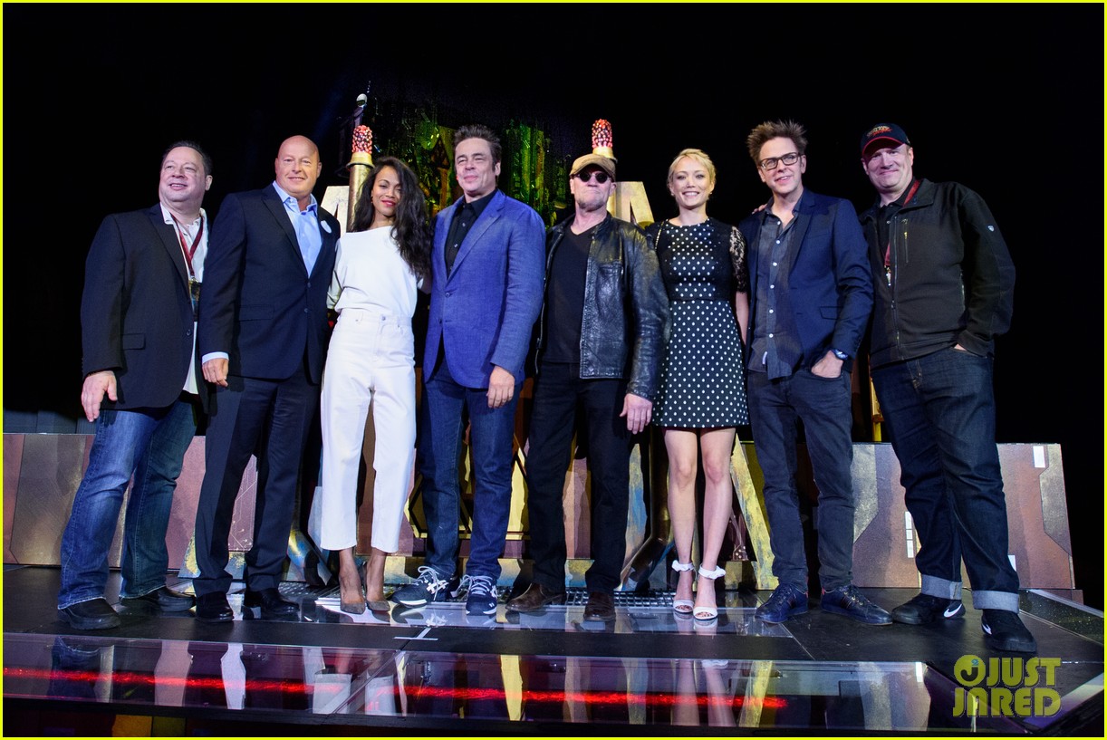 Zoe Saldana & 'Guardians' Cast Test Out New Disneyland Ride! Photo