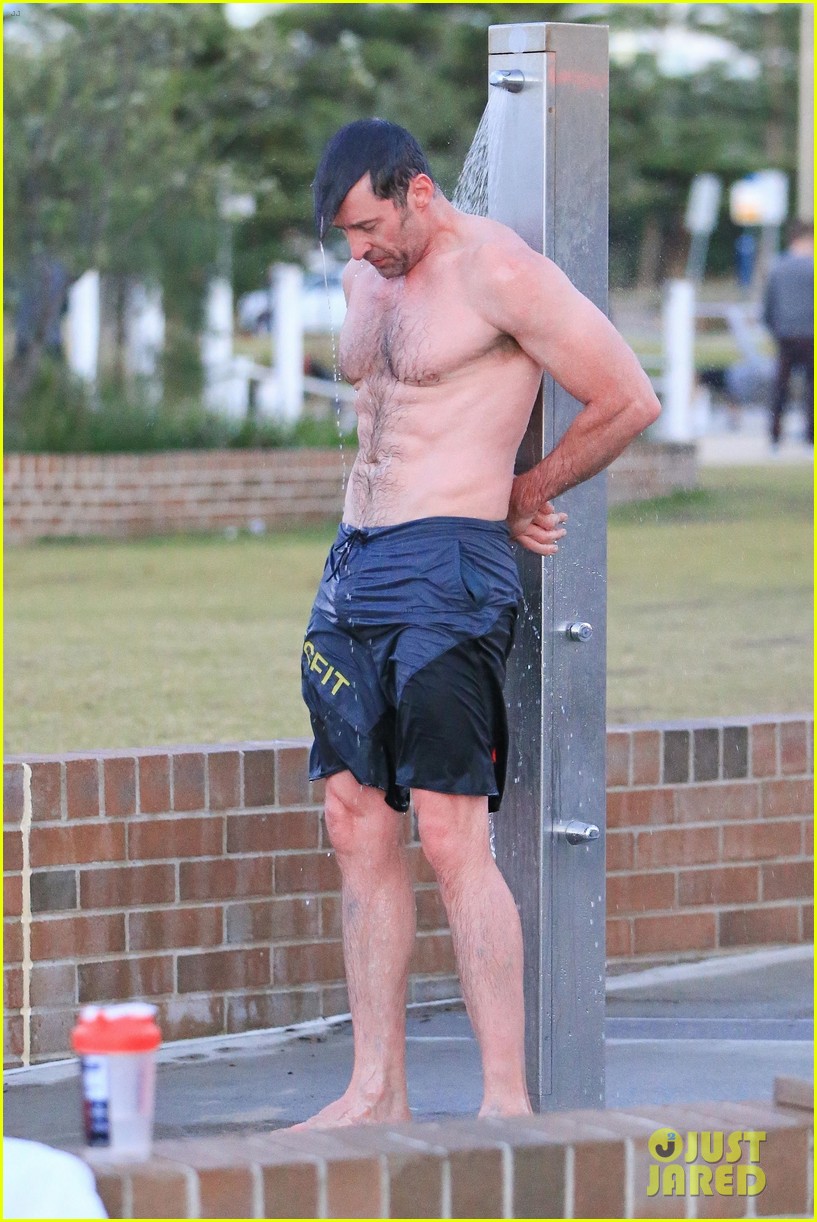 Hugh Jackman Bares His Hot Body During an Outdoor Shower