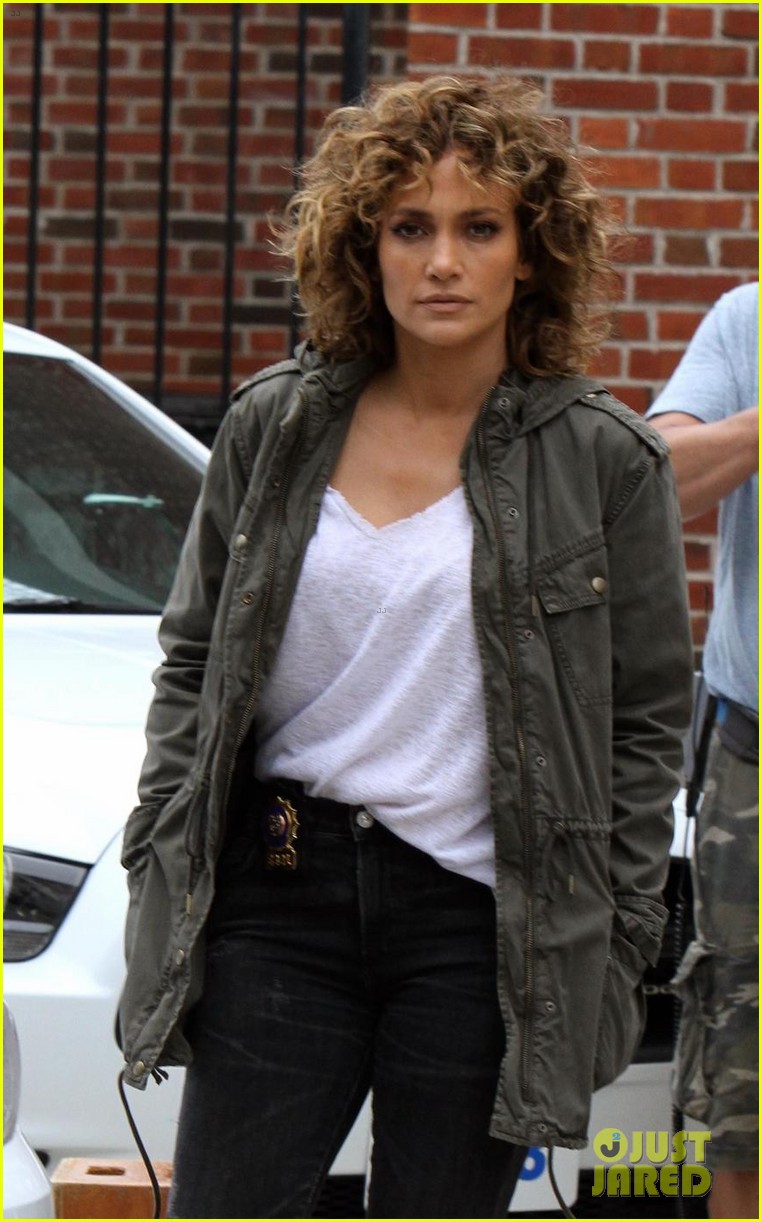 Jennifer Lopez Films an Arrest Scene on Set of 'Shades of Blue': Photo