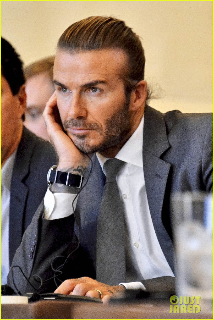 David Beckham Lets His Hair Down At Tokyo Photo Call For Las Vegas