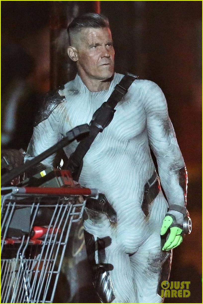 Josh Brolin Films 'Deadpool 2' in His Skin Tight Cable Costume! Photo