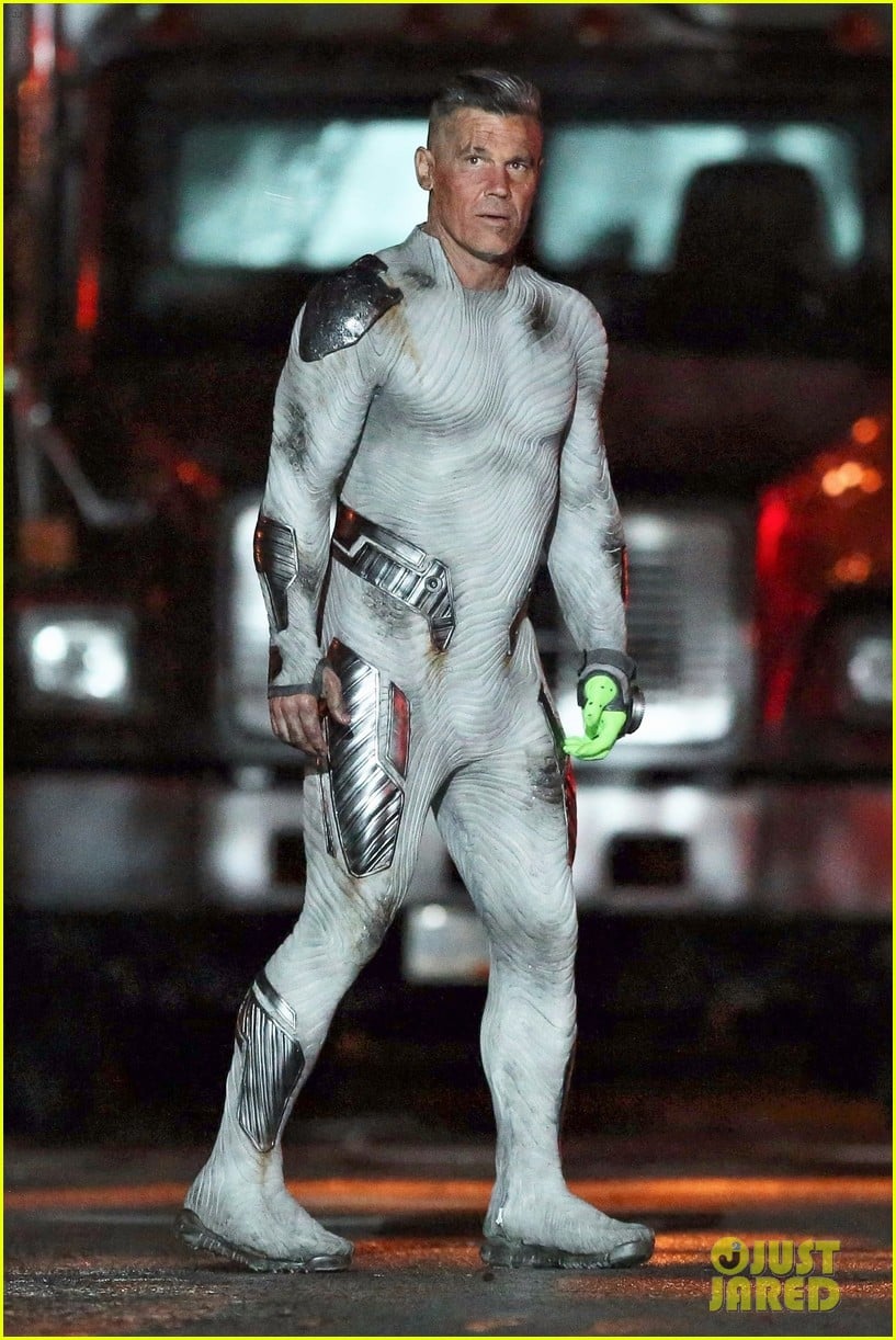 Josh Brolin Films Deadpool 2 In His Skin Tight Cable Costume Photo