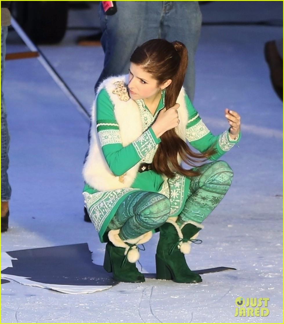 Anna Kendrick Gets Chilly on the Ice While Filming Christmas Movie 'Noelle' Photo 3991050
