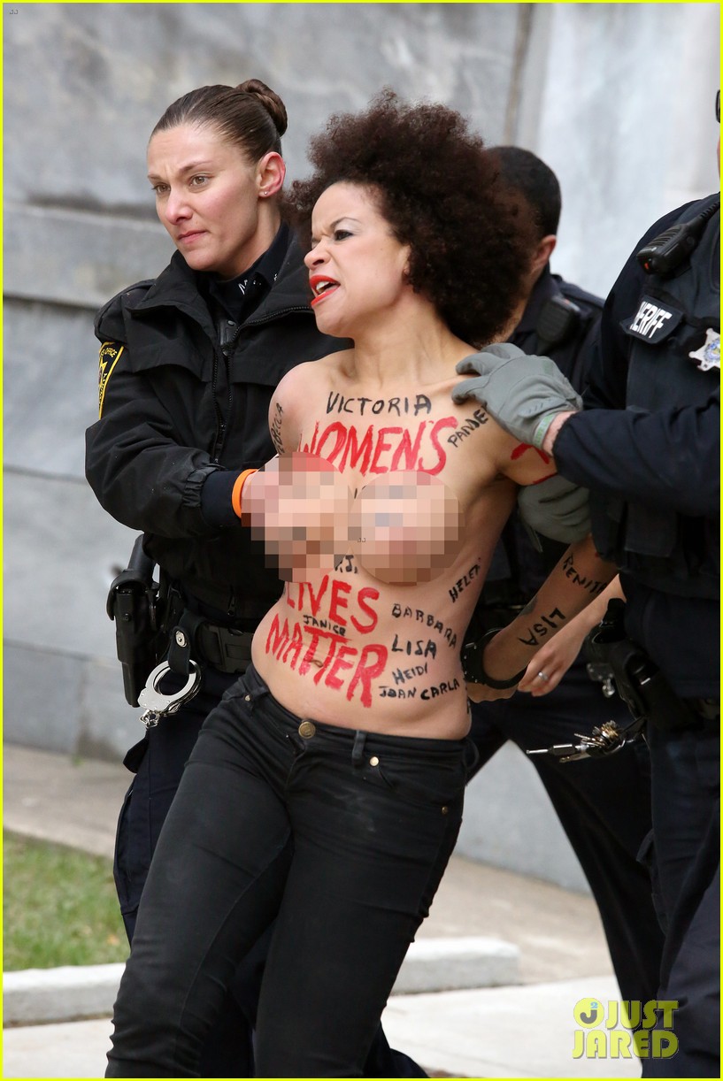 Cosby Show Actress Arrested for Topless Protest at Cosby 