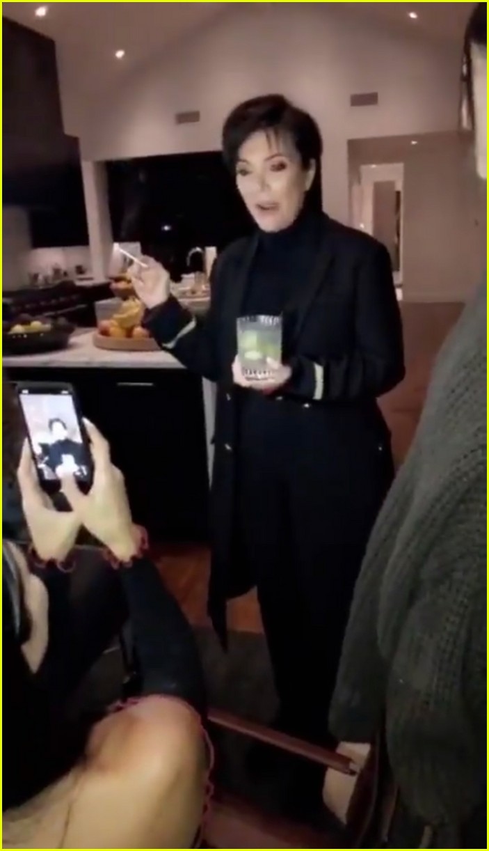 Kris Jenner Smokes a Cigarette, Delivers Speech for Kourtney Kardashian