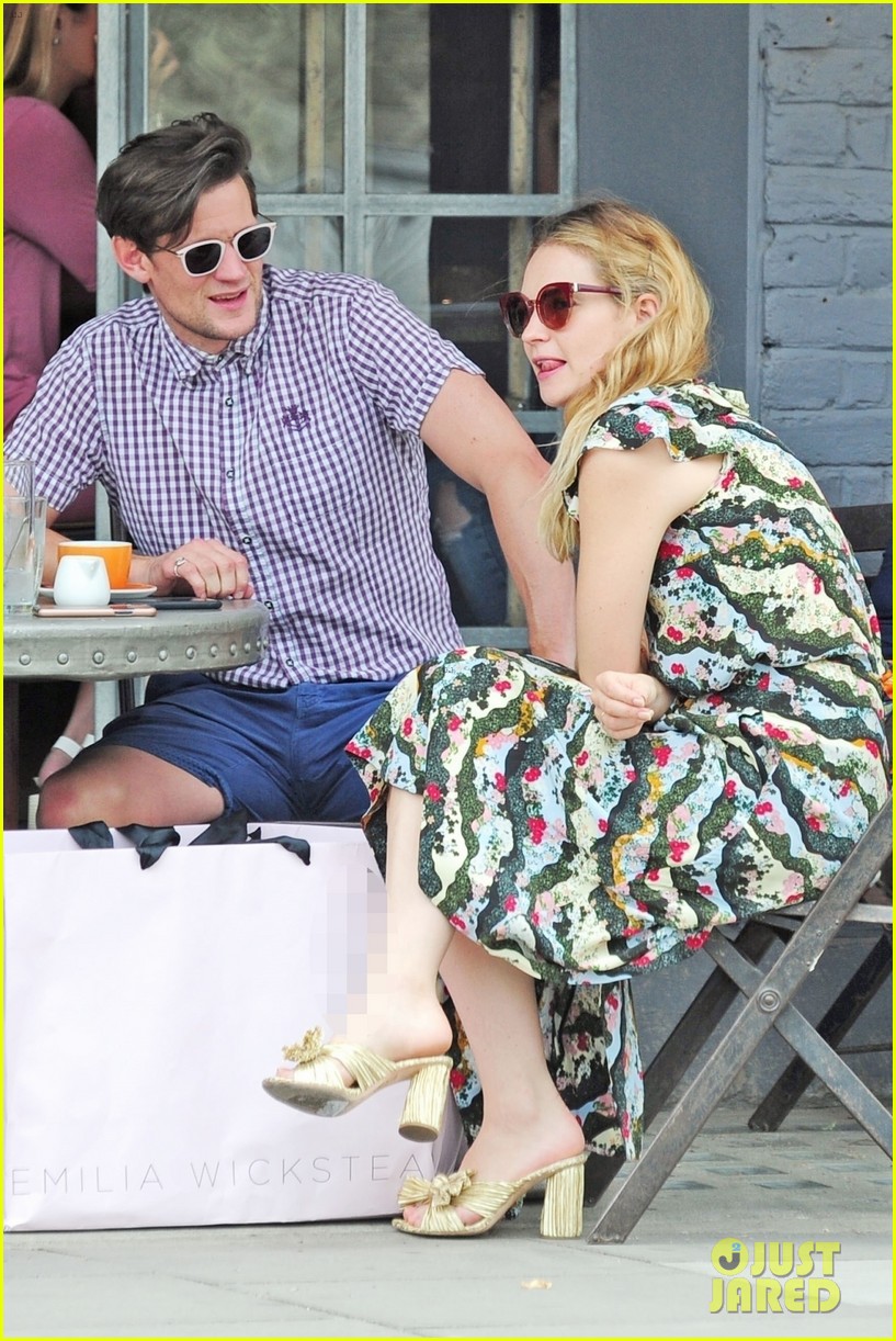 Lily James & Boyfriend Matt Smith Flaunt PDA at Lunch in London! Photo 4121190 Lily James