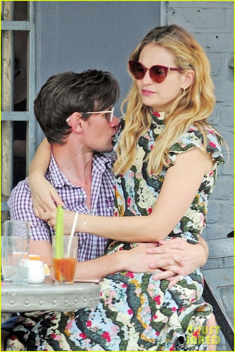 Lily James & Boyfriend Matt Smith Flaunt PDA at Lunch in London! Photo