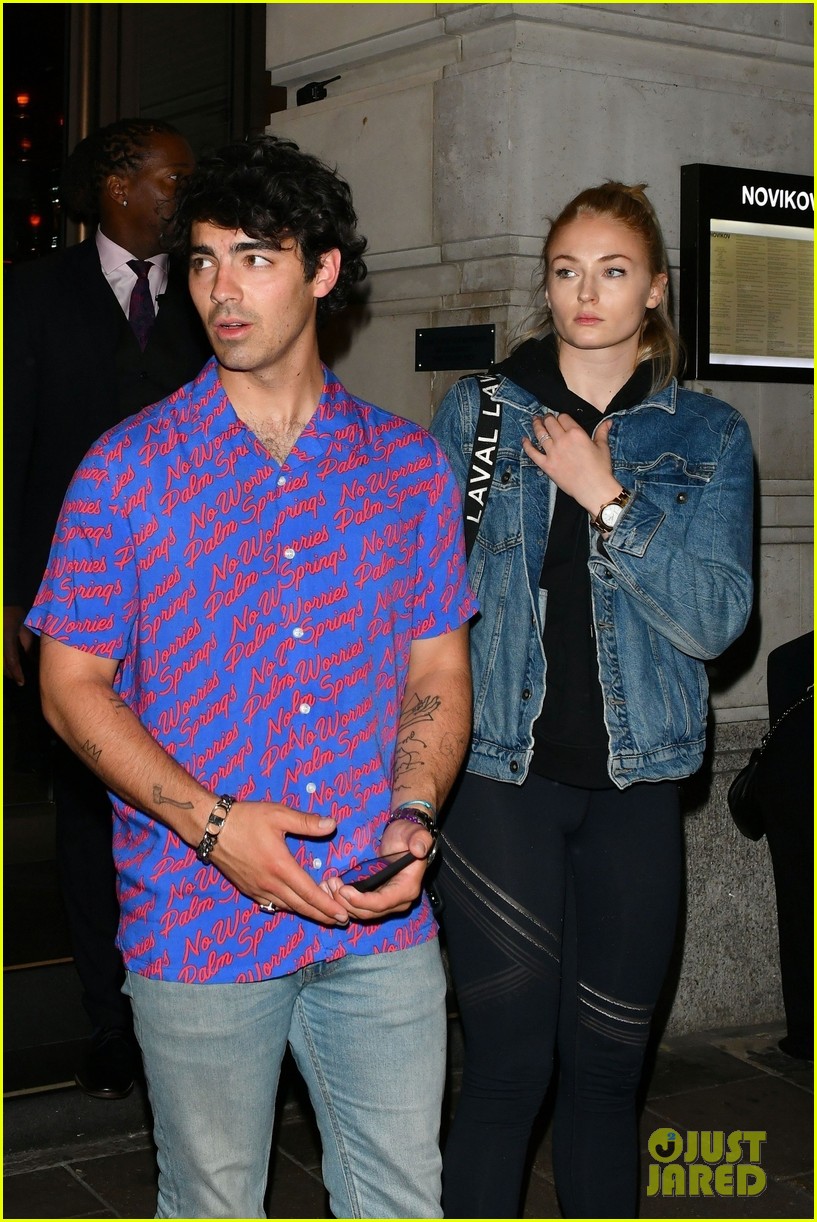 Joe Jonas & Fiancee Sophie Turner Step Out for Date Dinner in London