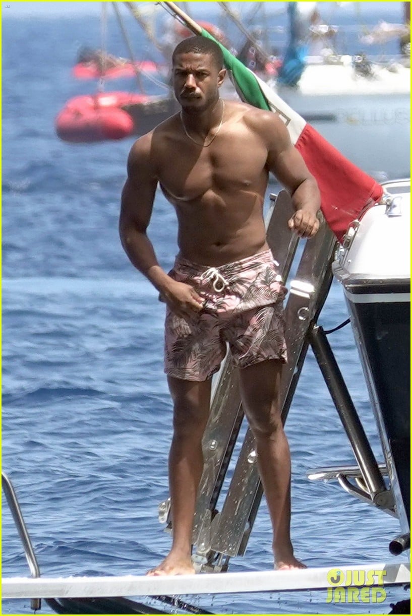 Michael B. Jordan Shows Off His Toned Body While Vacationing in Italy